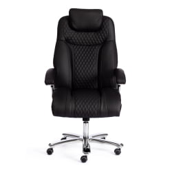 Кресло офисное Trust (max) кож/зам, черный/черный стеганный/черный, 36-6/36-6/36-6/06