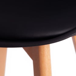 Стул барный TULIP BAR (mod. C1014H) / 1 шт. в упаковке пластик/дерево, 57 х 48 х 104 см, черный 3010/натуральный