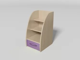 Лестница с ящиком №11 Дуб молочный/Лиловый