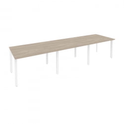 Стол переговорный (3 столешницы) ОНИКС О.МП-ПРГ-3.2 Дуб Аттик/Белый / ONIX O.MP-PRG-3.2