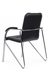 Стул Самба с мягкими подлокотниками SMB-01H Хром гальв. Черный