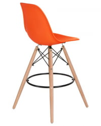Стул барный DOBRIN DSW BAR (ножки светлый бук, цвет сиденья оранжевый (O-02)) 2 шт