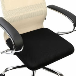 Кресло руководителя BRABIX PREMIUM Ultimate EX-800 хром Черное/бежевое