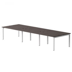 Бенч-система на 6 мест на металлокаркасе, опоры 90 гр Everprof EVO 254S218 (4140) Дуб Пасадена Белый