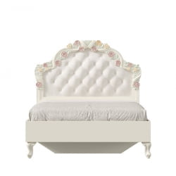 Кровать полутороспальная 1200 Луиза ЛД 665.290.000.001 Алебастр Шампань