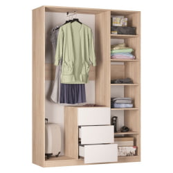 Шкаф распашный Р-198х135х60-3-ПО(ЯШТ-ЯШС) / R-198х135х60-3-PO(ЯШТ-ЯШС)