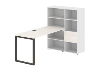 Рабочая станция ЕДИС ЕКРСТ 1115 Ясень Траун Мокко Белый / EDIS EQRST