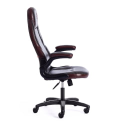 Кресло BAZUKA кож/зам, серый/коричневый, 2TONE/2TONE перф/2TONE