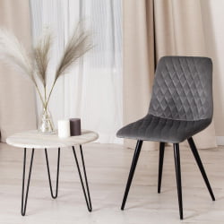 Стул CHILLY X (mod. 7096-1) / 1 шт. в упаковке ткань/металл, 45x53х88 см, высота до сиденья 50 см, серый barkhat 26/черный