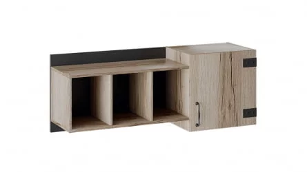 Детский шкаф для игрушек Окланд ТД-324.15.11 Фон Черный/Дуб Делано