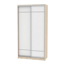 Шкаф-купе белый лдсп B-220х120х60-3(ДСС-Белый-D7D7)