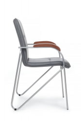 Офисный стул Самба с деревянными подлокотниками SMB-02 Серый