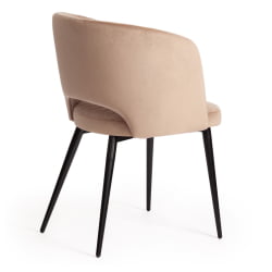 Кресло WIND (mod. 717) ткань/металл, 55х55х80 см, высота до сиденья 48 см, бежевый barkhat 5/черный