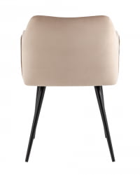 Стул с подлокотниками Джоэл велюр Бежевый