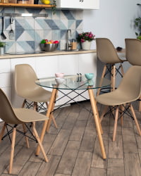 Стул Еамес Стйле ДСВ бежевый 4 шт. комплект (разборный каркас) / Eames Style DSW