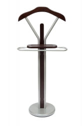 Вешалка костюмная CH-4089 дерево/хромированный металл, 48*28*108 см, вишня