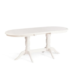 Раздвижной овальный стол COPPOLA бук, мдф, 140+40x80x77см, Ivory white