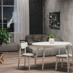 Стул с мягким сиденьем Вега Блуе жаккард Дуб золотой / Blue