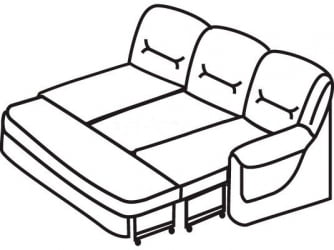 Диван фанера Вавилон 3БР Красно-коричневая (экокожа)