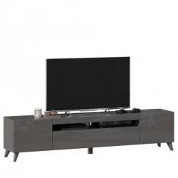 Тумба под ТВ Бруклин 2000 с опорами Оникс Серый глянец