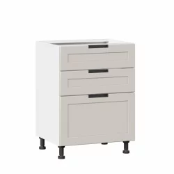 Тумба кухонная 600 с 3 ящиками (4) Джамис ЛД 296.140.000.093 Белый Кашмир