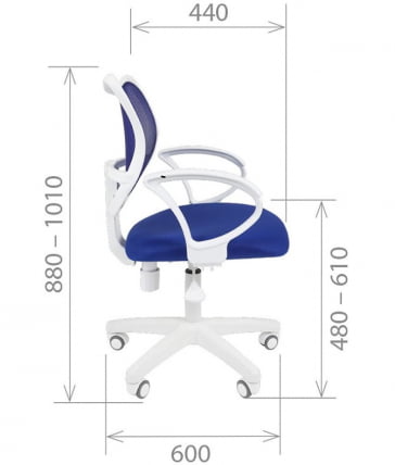 Компьютерное кресло Chairman 450 LT Белый пластик Черный_4