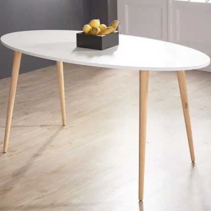 Стол обеденный ST-005 Белый овальный_0