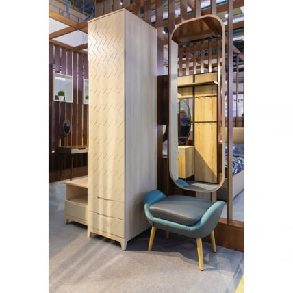 Шкаф одностворчатый универсальный Сканди 60 см Жемчужно-белый_4