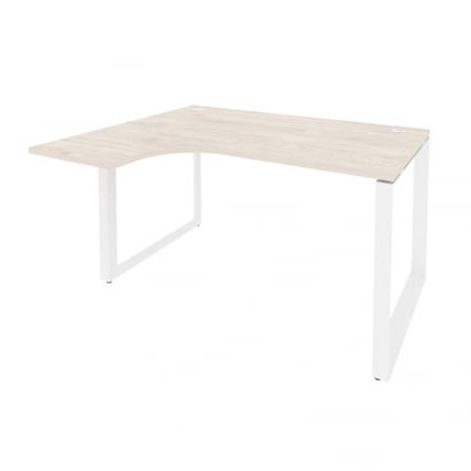 Стол эргономичный левый на О-образном м/к ONIX O.MO-SA-3L Денвер Светлый/Белый_0