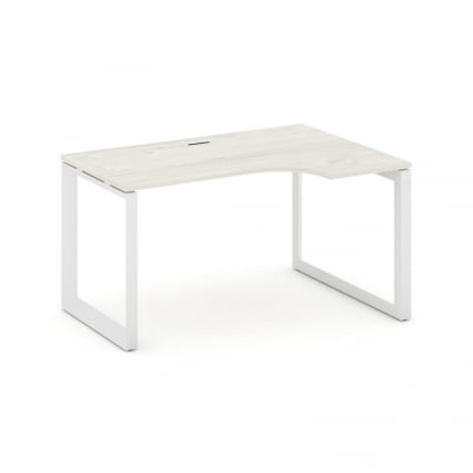 Стол рабочий эргономичный Стайл Проджект СН-59О.СПА-022(Р) Дуб Наварра/Металл Белый/Белый Заглушка 1 / SN-59O.SPA-022(R)_0