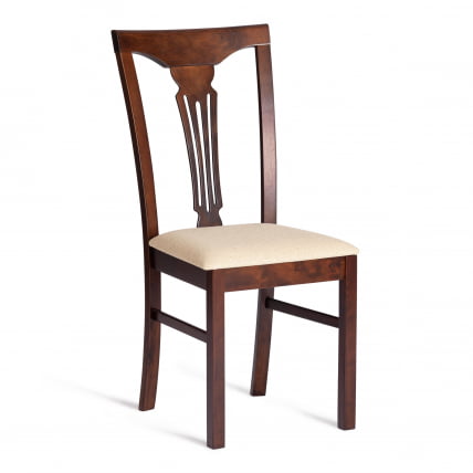 Стул Гермес/ Hermes дерево гевея, 43х49х94см, Cappuchino , ткань бежевая (S178-4)_0