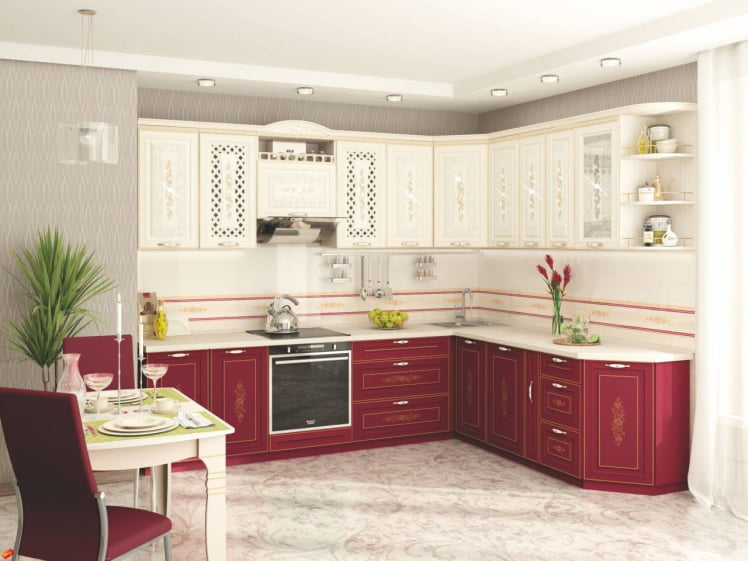 Кухонный гарнитур угловой Виктория 18 (ширина 280x230 см)_0