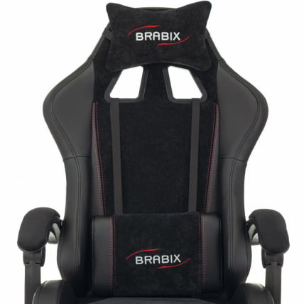 Кресло компьютерное БРАБИКС Стрикер ГМ-121 экокожа/велюр Черное / BRABIX Striker GM-121_11