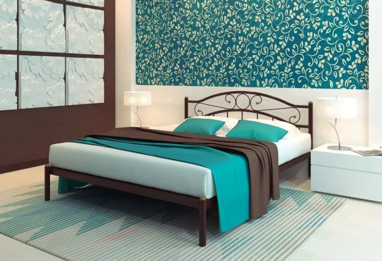 Кровать Надежда 1600х2000 Синяя_0