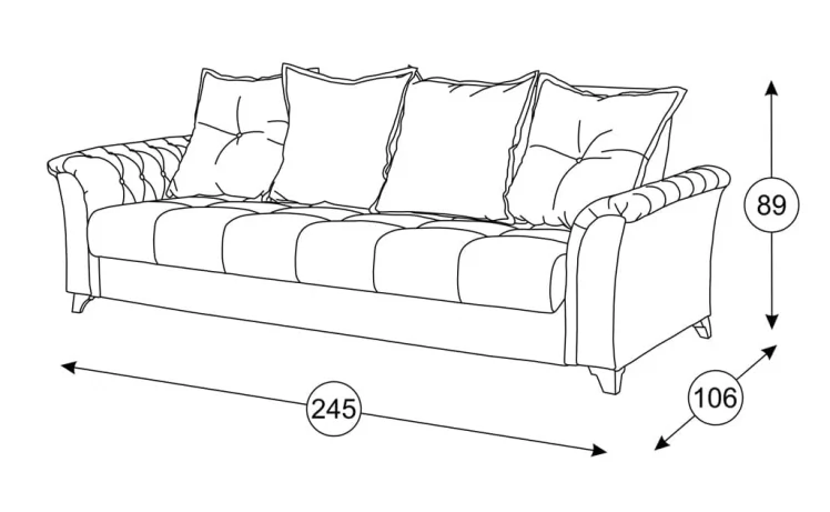 Диван-кровать Ирис ТД 964 Синий Фибра Менуэт_2