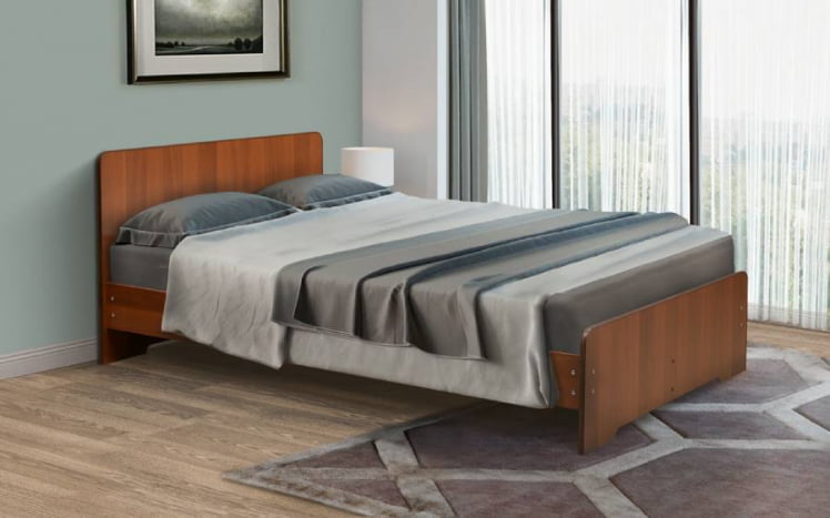 Кровать на уголках №5 1600*1900 Вишня Оксфорд_0