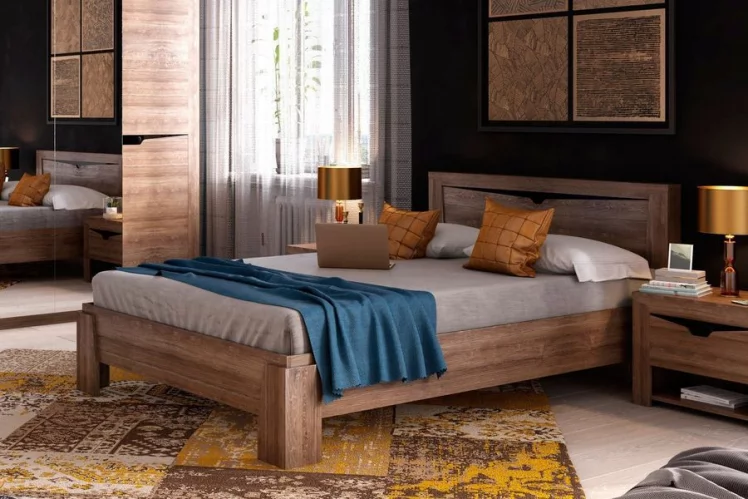 Кровать 900 Соренто 20 Дуб Стирлинг_4