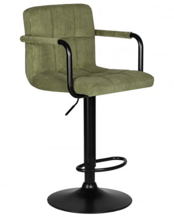 Стул барный DOBRIN KRUGER ARM BLACK (зеленый вельвет (LAR-E2041-7)) 2 шт_2