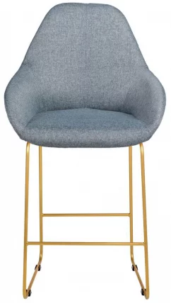 Стул полубарный Kent Грей/Линк Золото_2