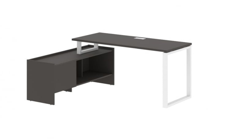 Стол с тумбой EDIS EQCT 17614 Мокко Белый_0