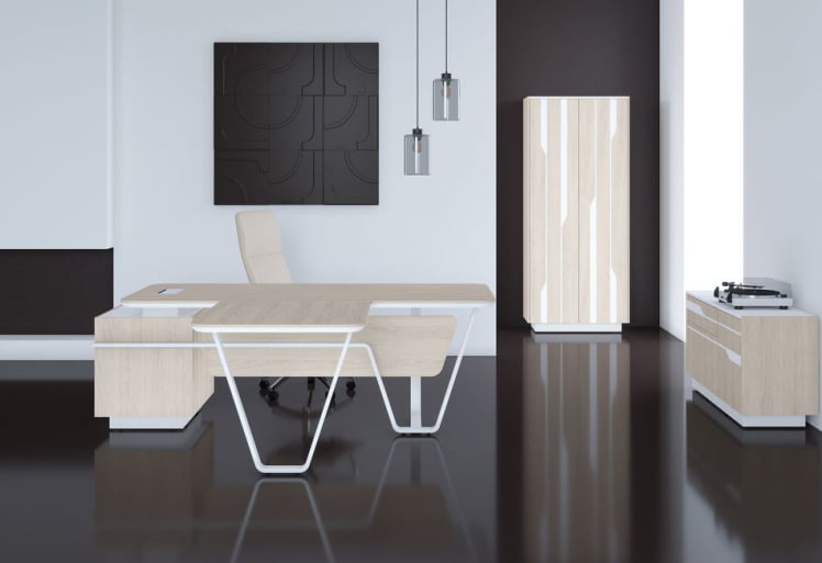 Стол для заседаний Line СФ-571722.1 Дуб светлый Белый_1