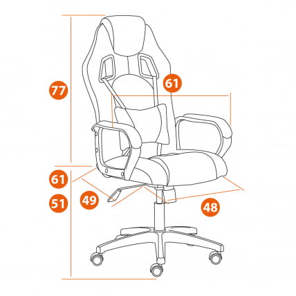 Кресло DRIVER (22) ткань, черный/красный, 2603/TW-08_17