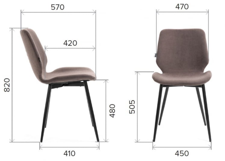 Обеденный стул Everprof Boom Ткань Бургунди_3