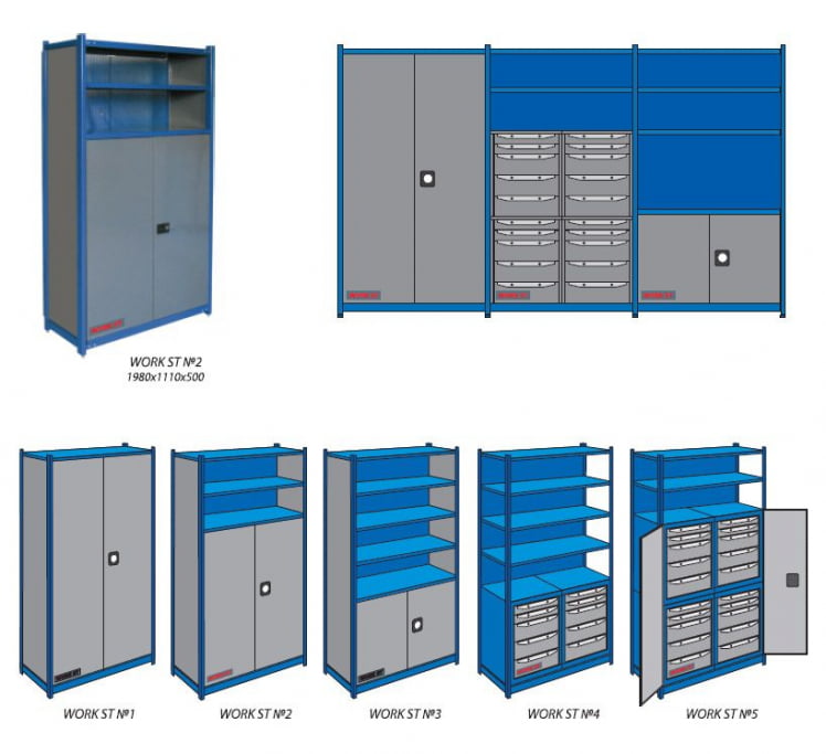 Шкаф инструментальный Комплект WORK ST №5_1