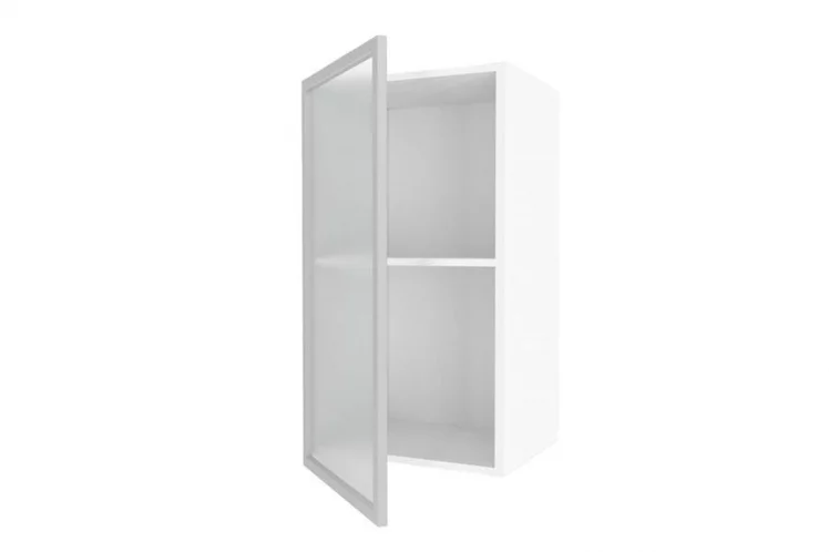 Шкаф кухонный 400 со стеклом (левый) Шервуд ЛД 281.321.000.110 Белый_1