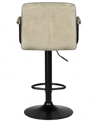 Стул барный DOBRIN KRUGER ARM BLACK (бежевый вельвет (LAR-E2041-04))_4