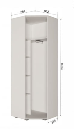 Шкаф угловой без зеркала Пайн ПП 6 Дуб Ривьера Бетон Пайн_1