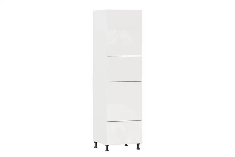 Шкаф для посуды 600 с 4 дверями Шервуд ЛД 281.470.000.156 Белый Белый глянец_0