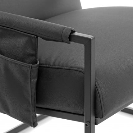 Кресло Charli LUX/Чарли Люкс экокожа , Sharp Черный, 70х80х82 см_6