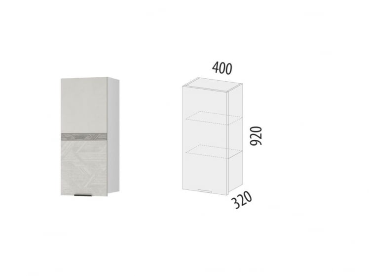 Шкаф кухонный (лев/прав) Бостон 104.03_4